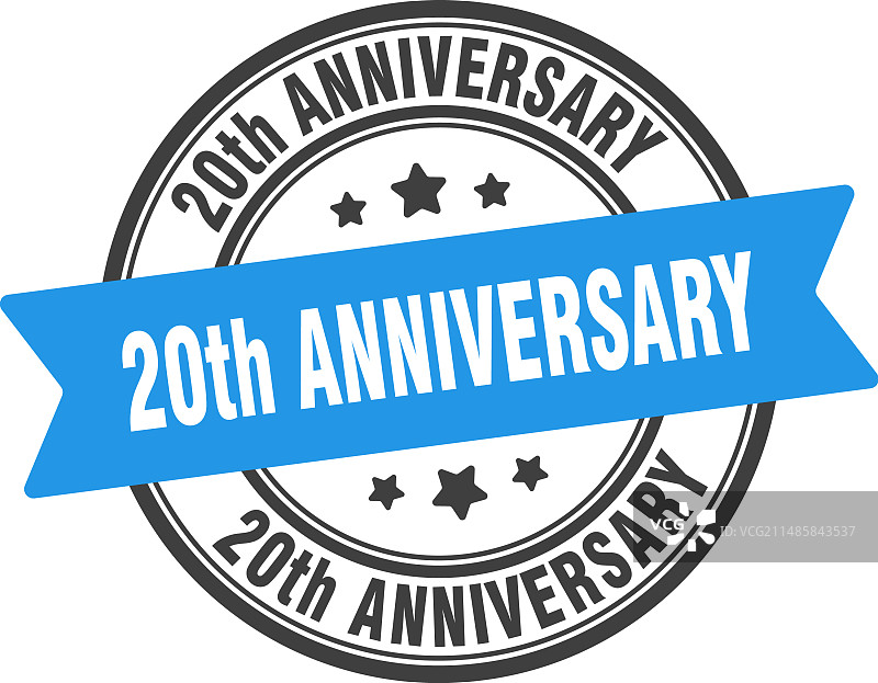 20周年纪念邮票标签图片素材