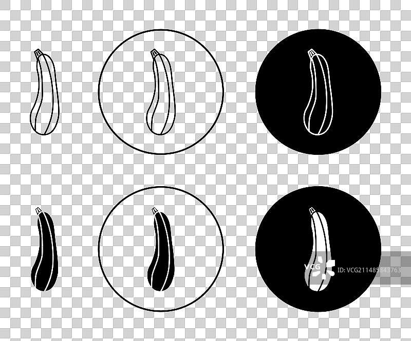 西葫芦图标集，新鲜夏季西葫芦蔬菜图片素材