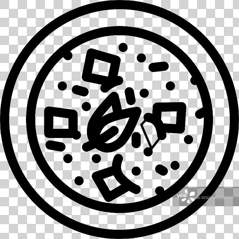 泰式绿咖喱菜肴线条图标图片素材