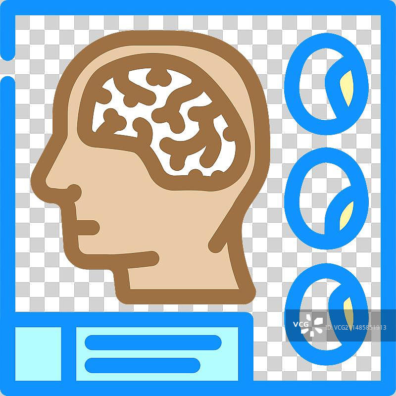 神经影像神经科学神经内科彩色图标图片素材