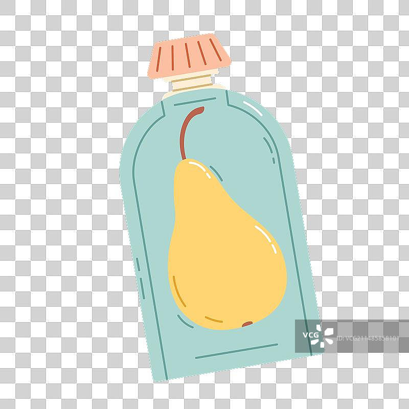 婴儿食品果泥或果汁包装图片素材