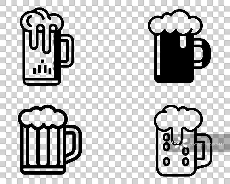 白色背景上的冷饮派对图标设计图片素材