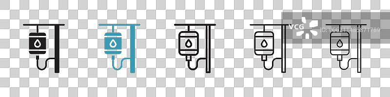 静脉输液医疗献血图标合集图片素材