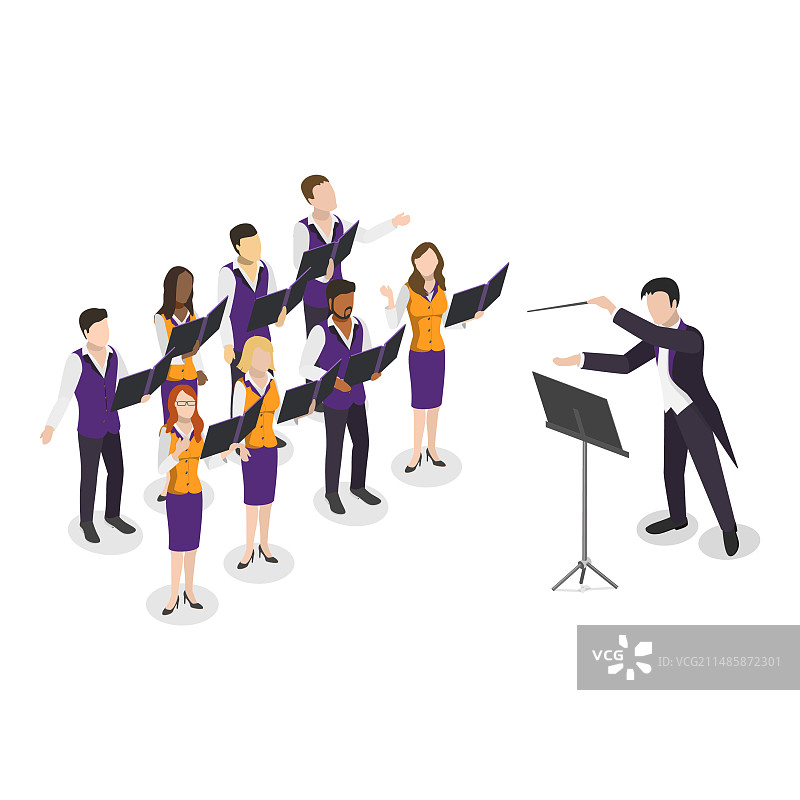 2.5D等距扁平风格歌剧场景元素合集图片素材