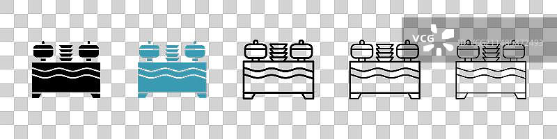 宴会餐饮自助餐图标集锦图片素材