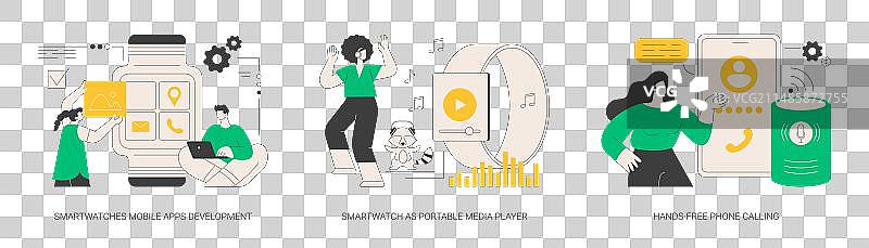 可穿戴设备概念抽象图片素材