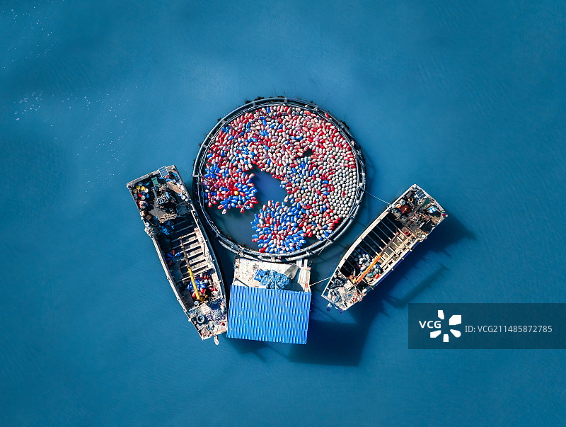 双船戏珠图片素材