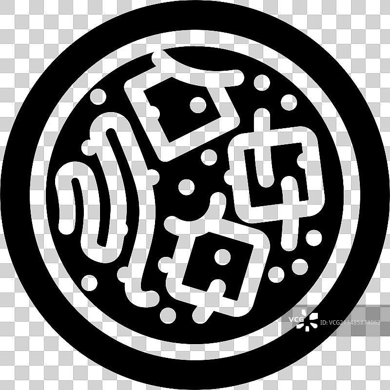 韩式料理嫩豆腐汤标志图片素材