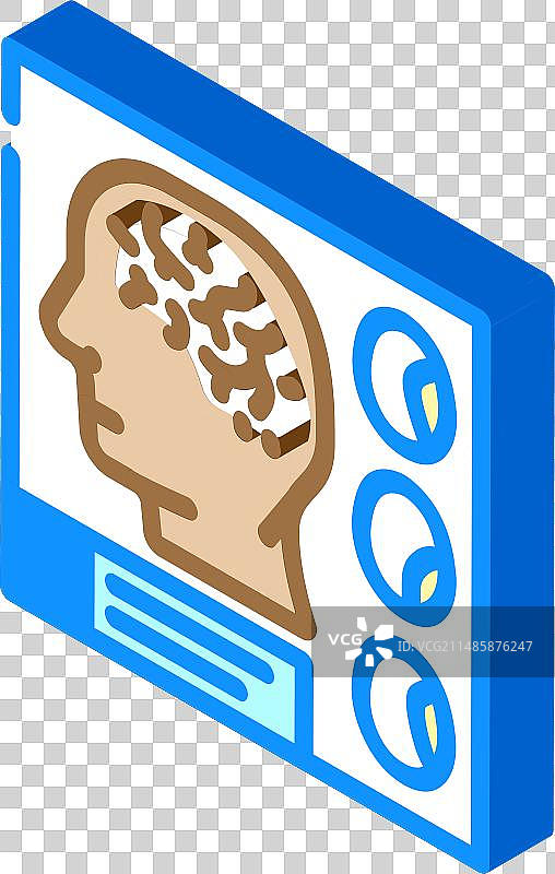 神经影像神经科学神经内科等距视角图标图片素材
