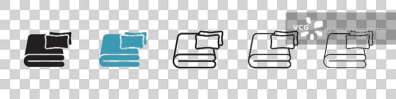 床上用品（含枕头）图标集图片素材