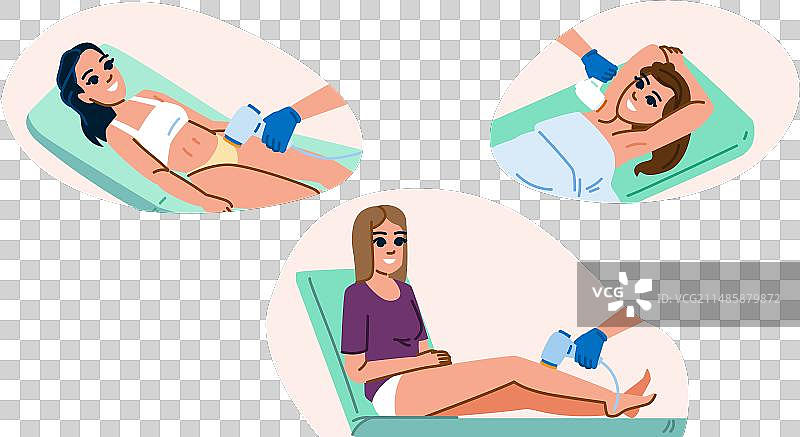 女性脱毛美容图片素材