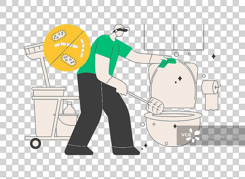 公共卫生间抽象概念图片素材