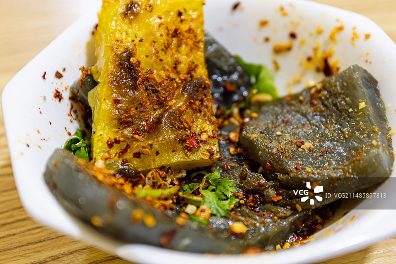 纳西族特色小吃鸡豆凉粉图片素材