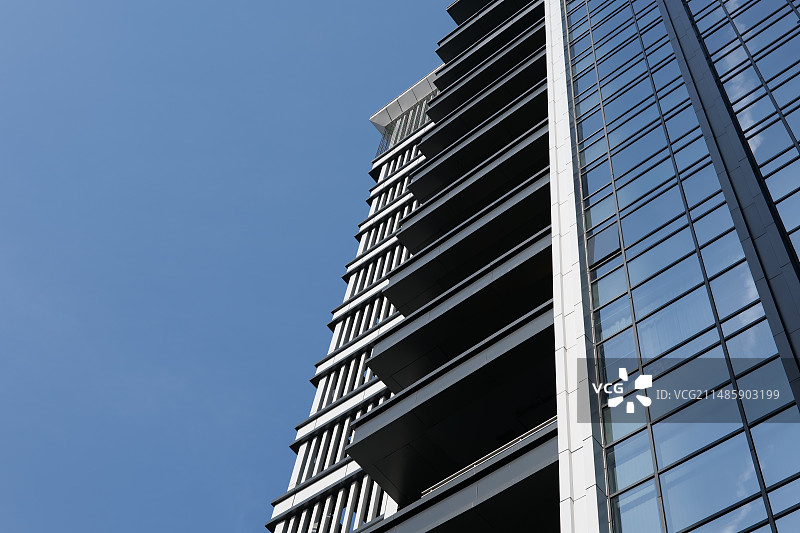 城市商业楼建筑局部特写图片素材