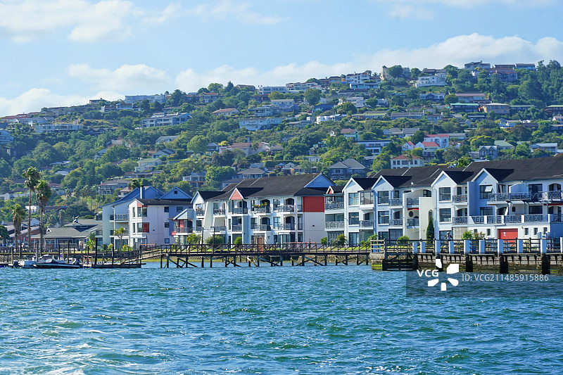 南非 knysna泻湖 湖边房子图片素材