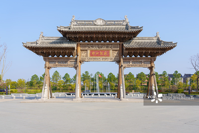 濮院古镇声闻四邦牌坊图片素材