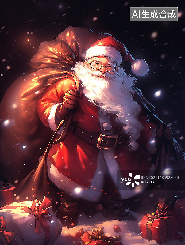 【AI数字艺术】圣诞老人图片素材