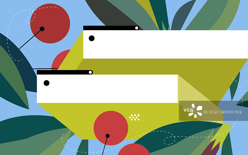 春天植物海报设计模板图片素材