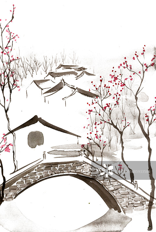 江南的桥图片素材