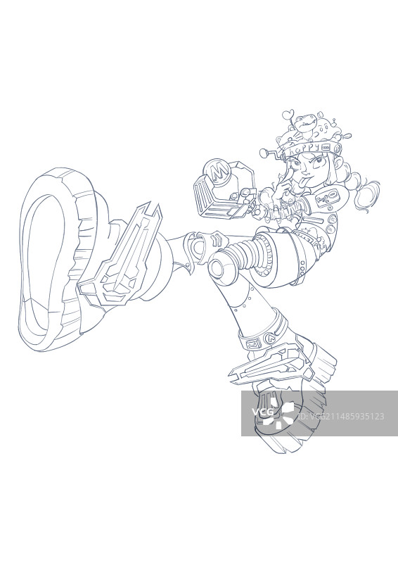 娃娃机拟人图片素材