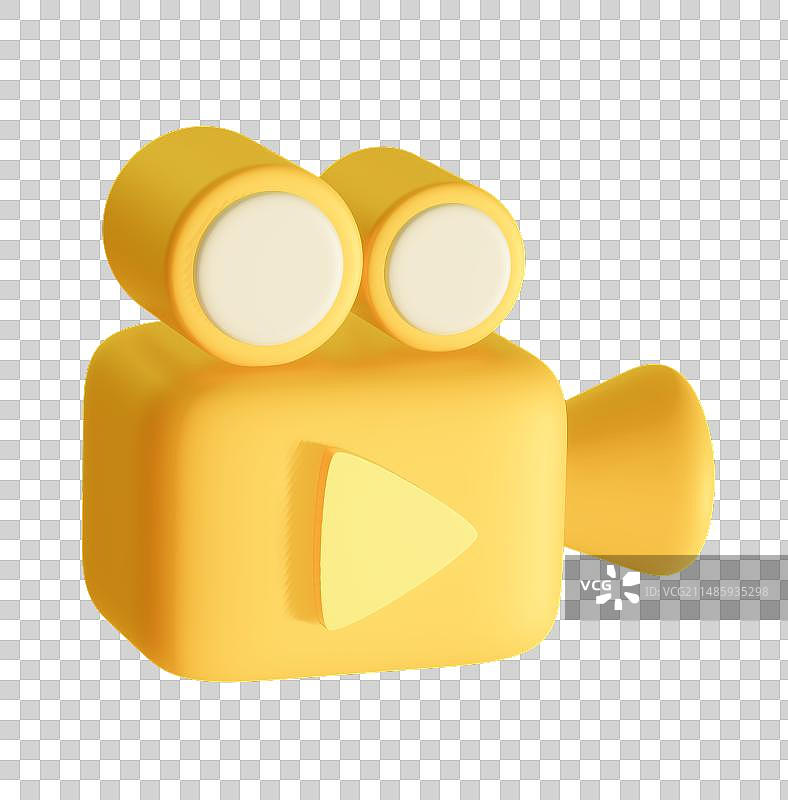 摄像机直播图标标志3D卡通插画元素图片素材
