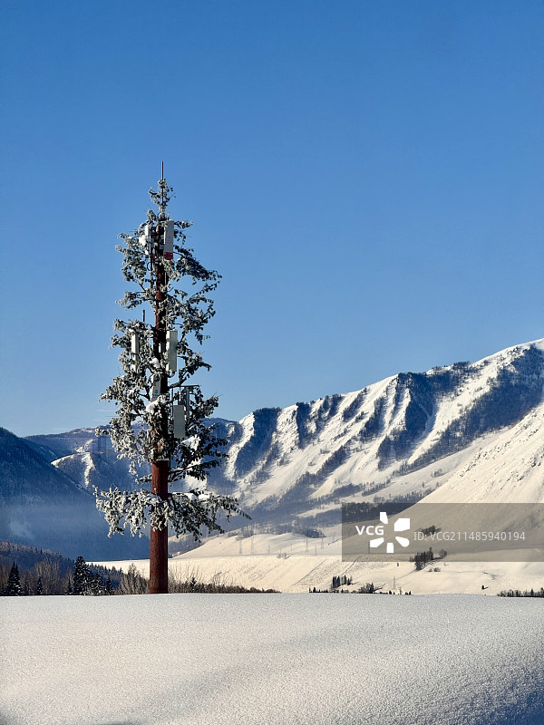 冬天的禾木风光图片素材