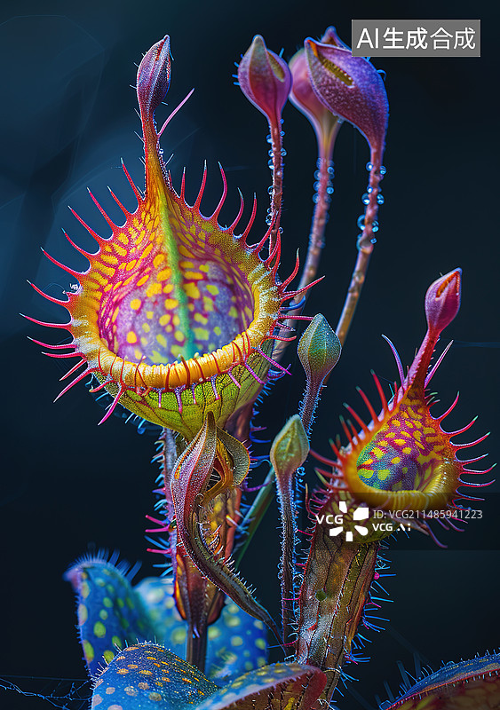 【AI数字艺术】鱼在海里游泳的特写镜头图片素材