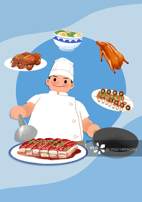 厨师做菜图片素材