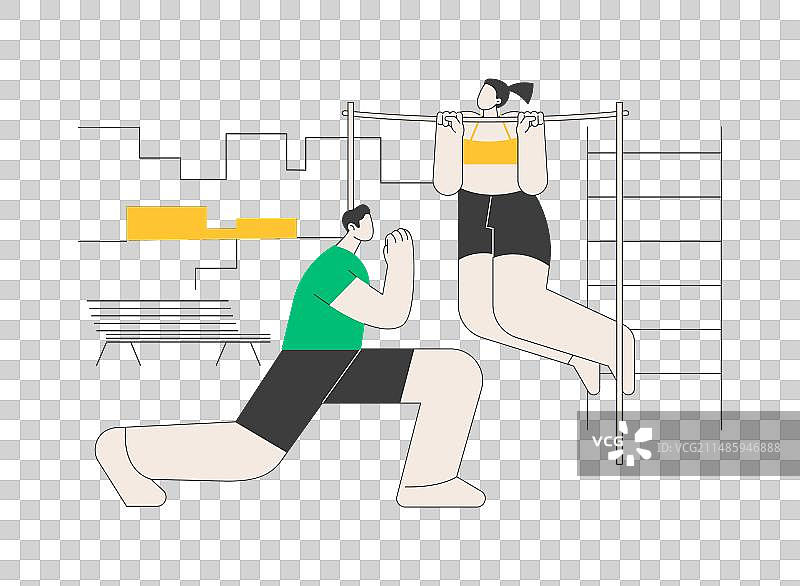 户外锻炼抽象概念图片素材