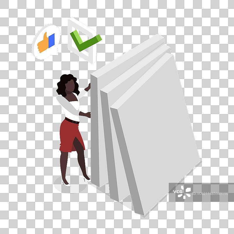 2.5D风险概念扁平风格设计图片素材