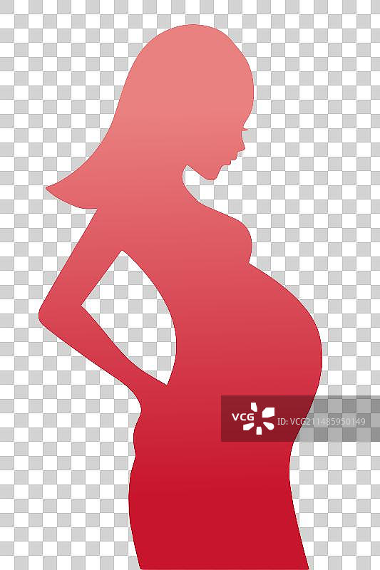 孕妇妇女母亲节剪影元素图片素材