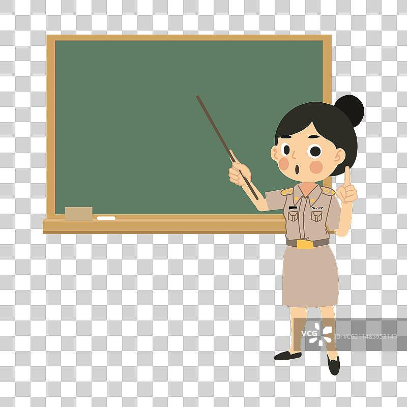 教室学习场景：亚洲女教师授课图片素材