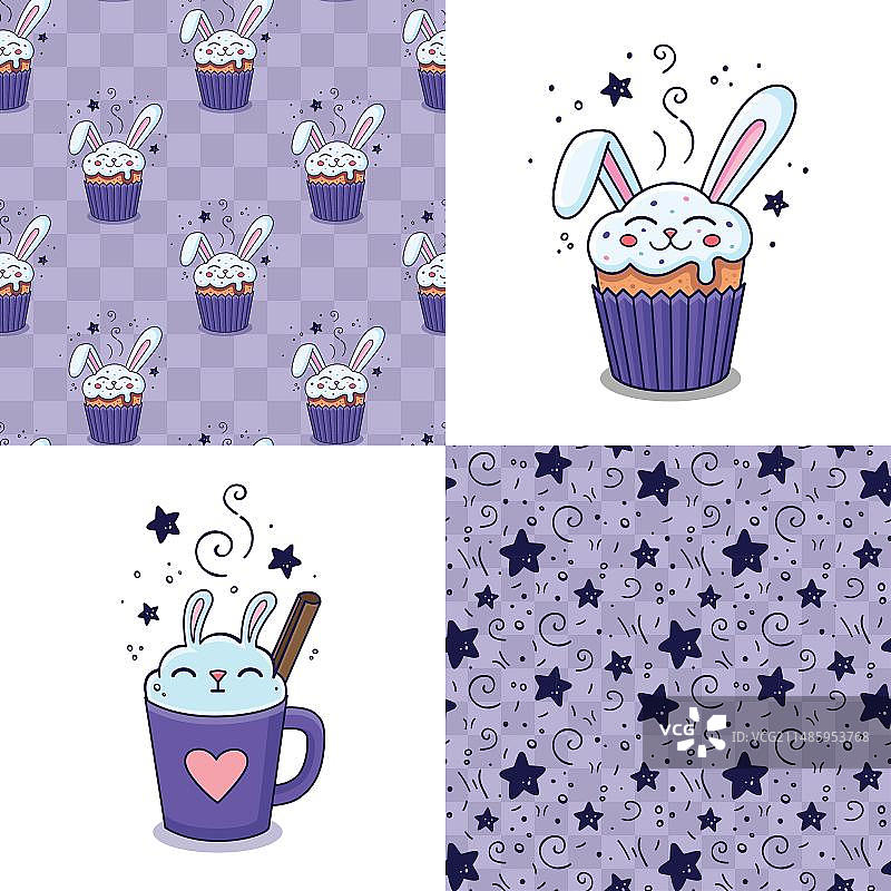 可爱复活节图案合集图片素材