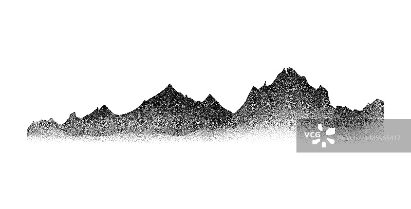 点画纹理山脉地形图片素材