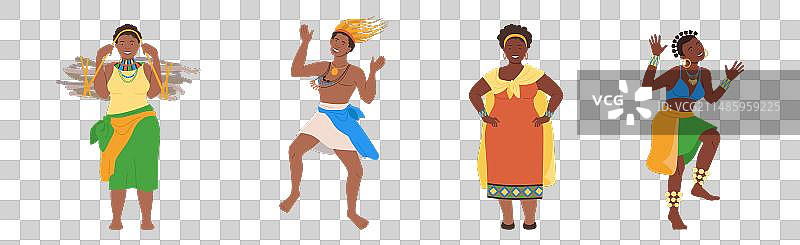 传统部落中的非洲人图片素材