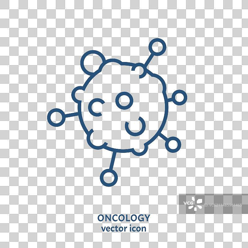 肿瘤科线性象形图医学分支图片素材