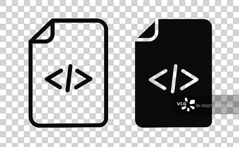 HTML脚本图标集代码标签和Web编程图片素材