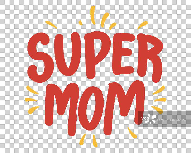 超级妈妈手写字母排版文本图片素材