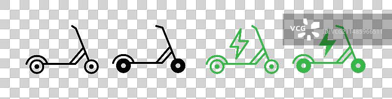电动滑板车图标合集图片素材