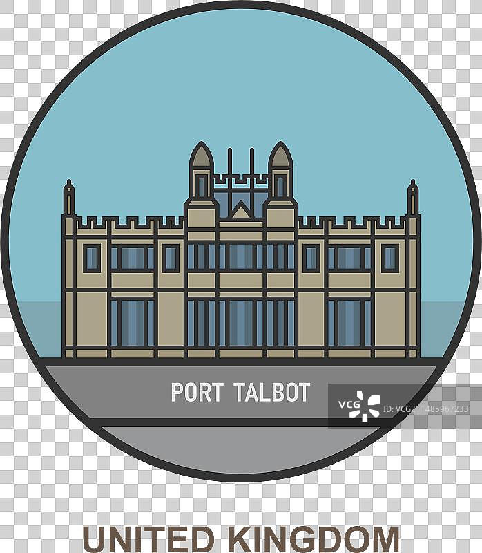 英国塔尔伯特港城镇风光图片素材