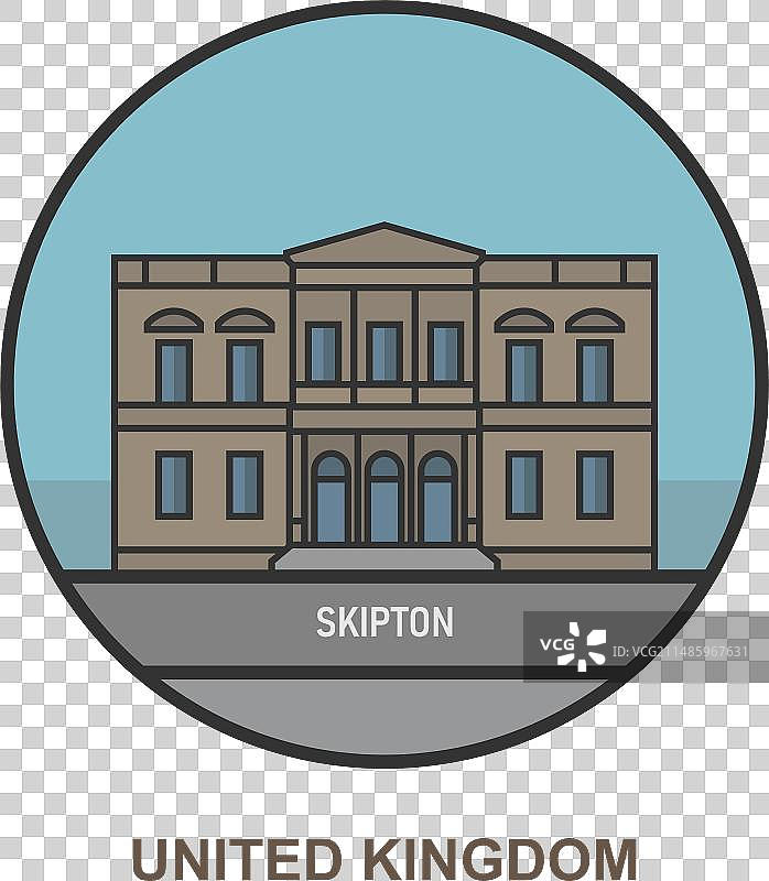 英国城镇斯基普顿图片素材