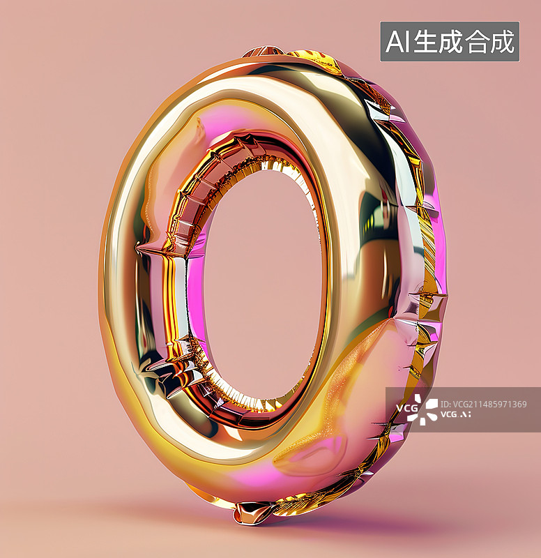 【AI数字艺术】彩色背景下的金色戒指特写镜头图片素材