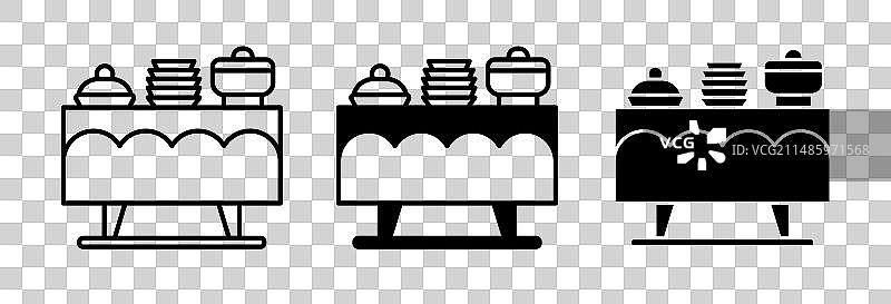 宴会餐饮自助餐图标集锦图片素材