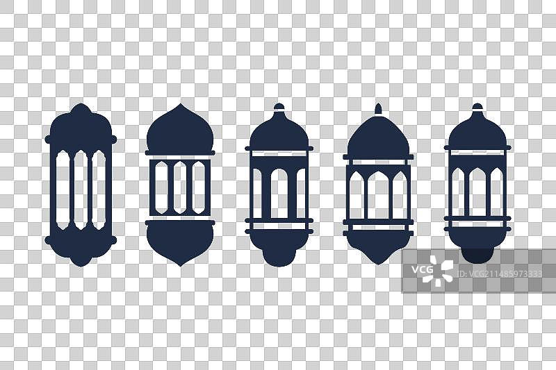 灯笼剪影合集图片素材