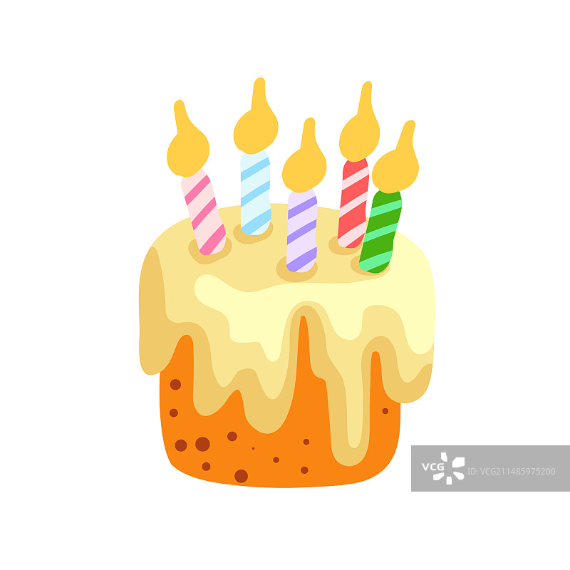 用于贺卡邀请的奶油生日蛋糕图片素材