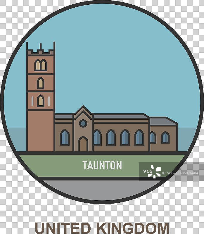 英国汤顿城镇风光图片素材