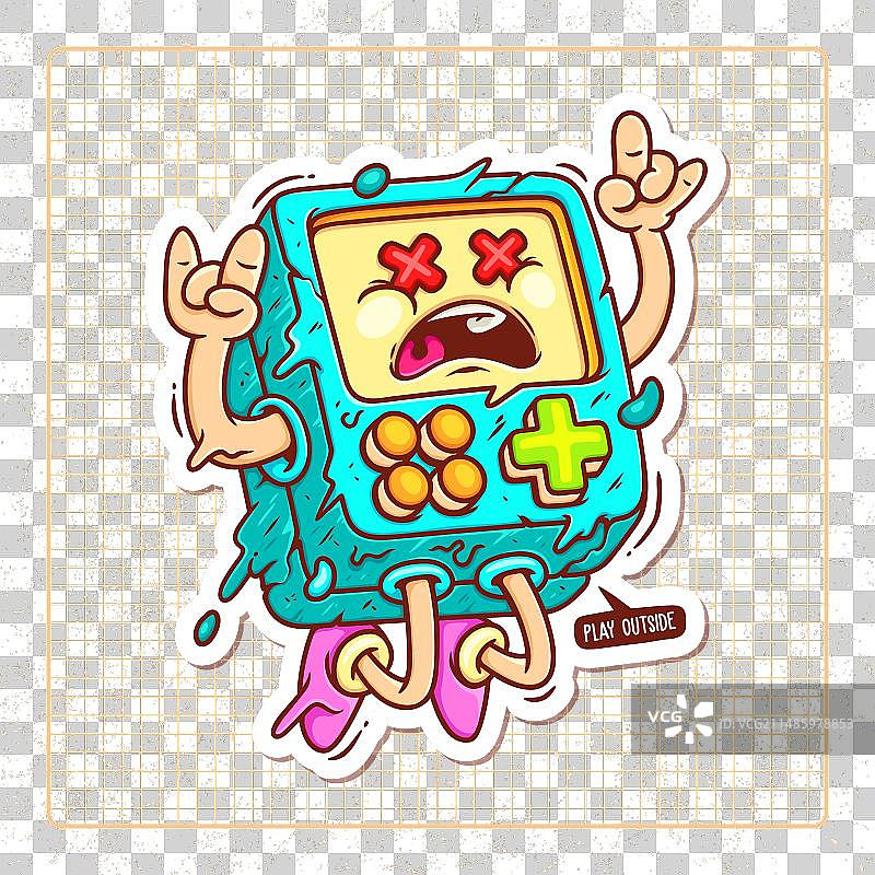 免费游戏手绘彩色涂鸦图片素材