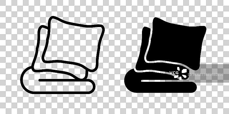 床上用品（含枕头）图标集图片素材