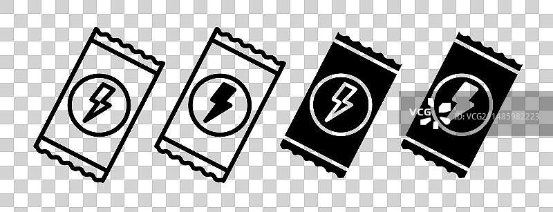 健康巧克力谷物棒蛋白棒图标集图片素材