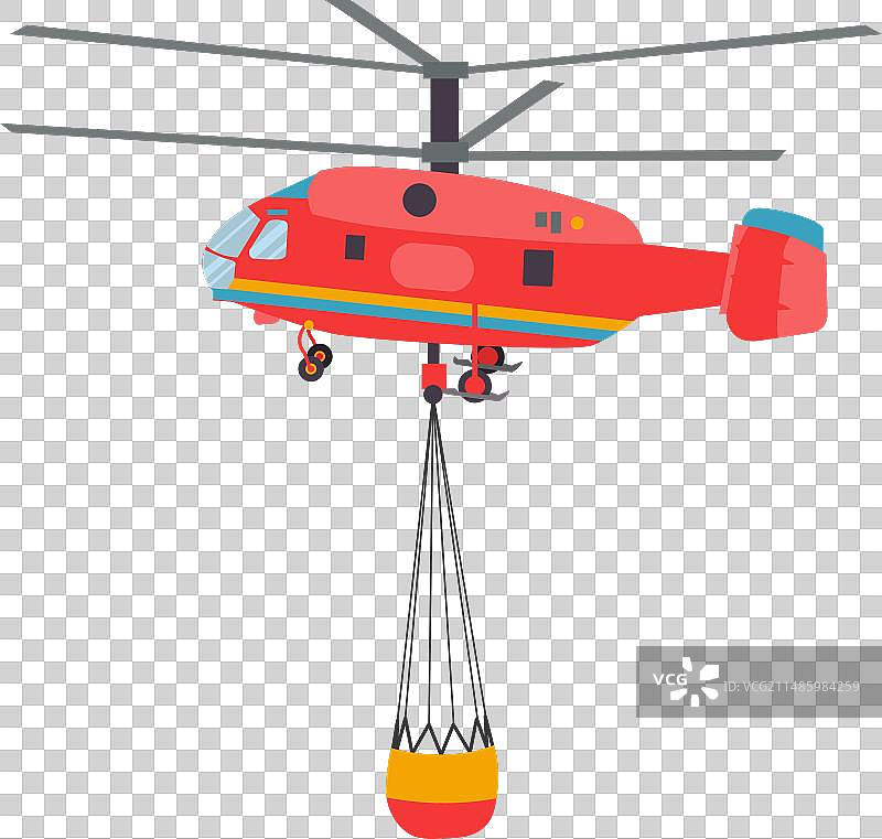 消防员救援队直升机图标图片素材